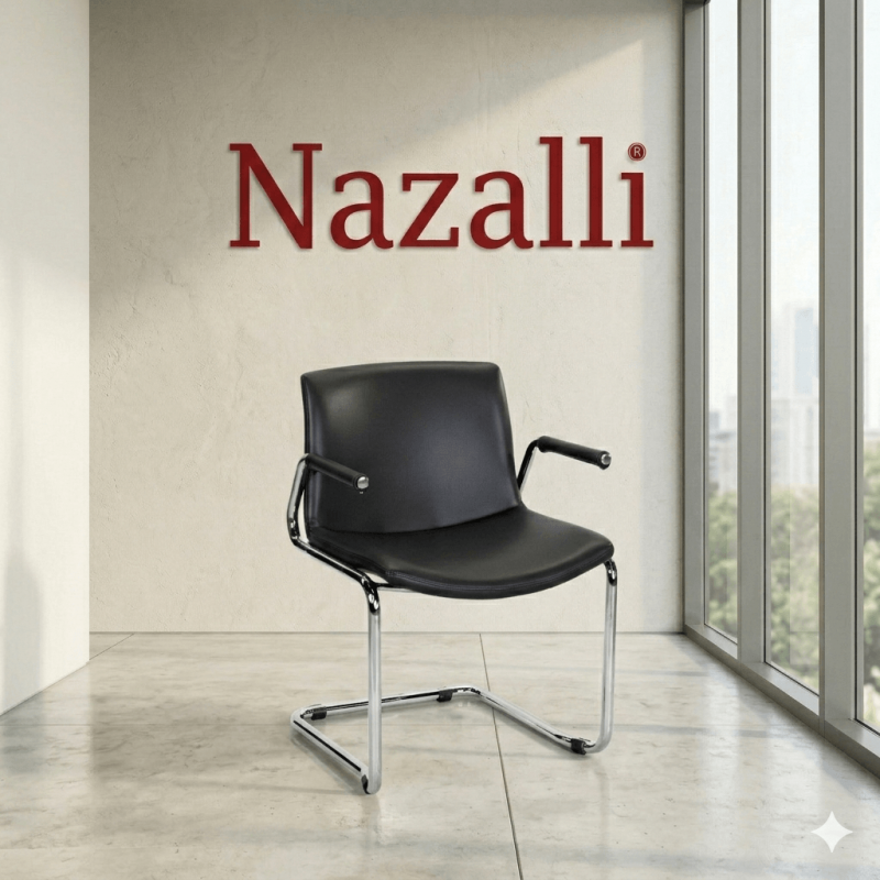 Arp Minimalist Bekleme Koltuğu | Krom Ayaklı Konforlu Ofis Sandalyesi