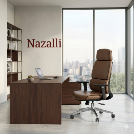 Boss  Deri Yönetici Koltuğu - 3D Kolçaklı ve Alüminyum Ayaklı Makam Sandalyesi.