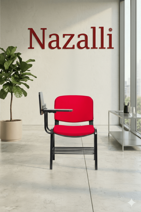 Form Hareketli Ahşap Yazı Tablalı Konferans Sandalyesi | Nazalli (Üniversite ve okullar için ideal, dayanıklı eğitim koltuğu.)