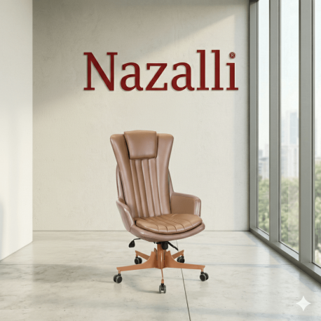 Gold Premium Deri Yönetici Koltuğu | Ergonomik Makam Koltukları - Nazalli
