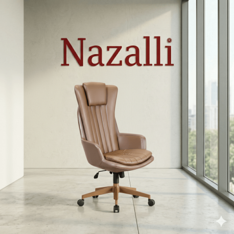 Gold Premium Deri Yönetici Koltuğu | Ergonomik Makam Koltukları - Nazalli