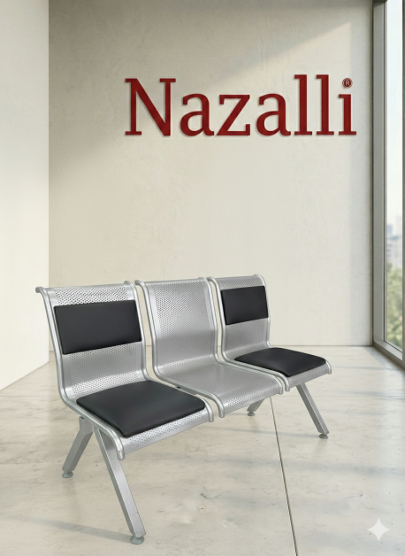 Nazalli [İkili/Üçlü/Dörtlü] Bekleme Koltuğu – Metal [Döşemeli/Döşemesiz] Bank
