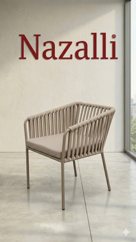 Modern Örme Bahçe Sandalyesi - Renk Seçenekli Dış Mekan Tasarımı