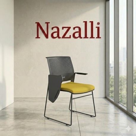 Nazalli Katlanır Yazı Tablalı Konferans ve Eğitim Koltuğu