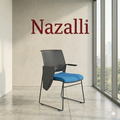 Nazalli Katlanır Yazı Tablalı Konferans ve Eğitim Koltuğu